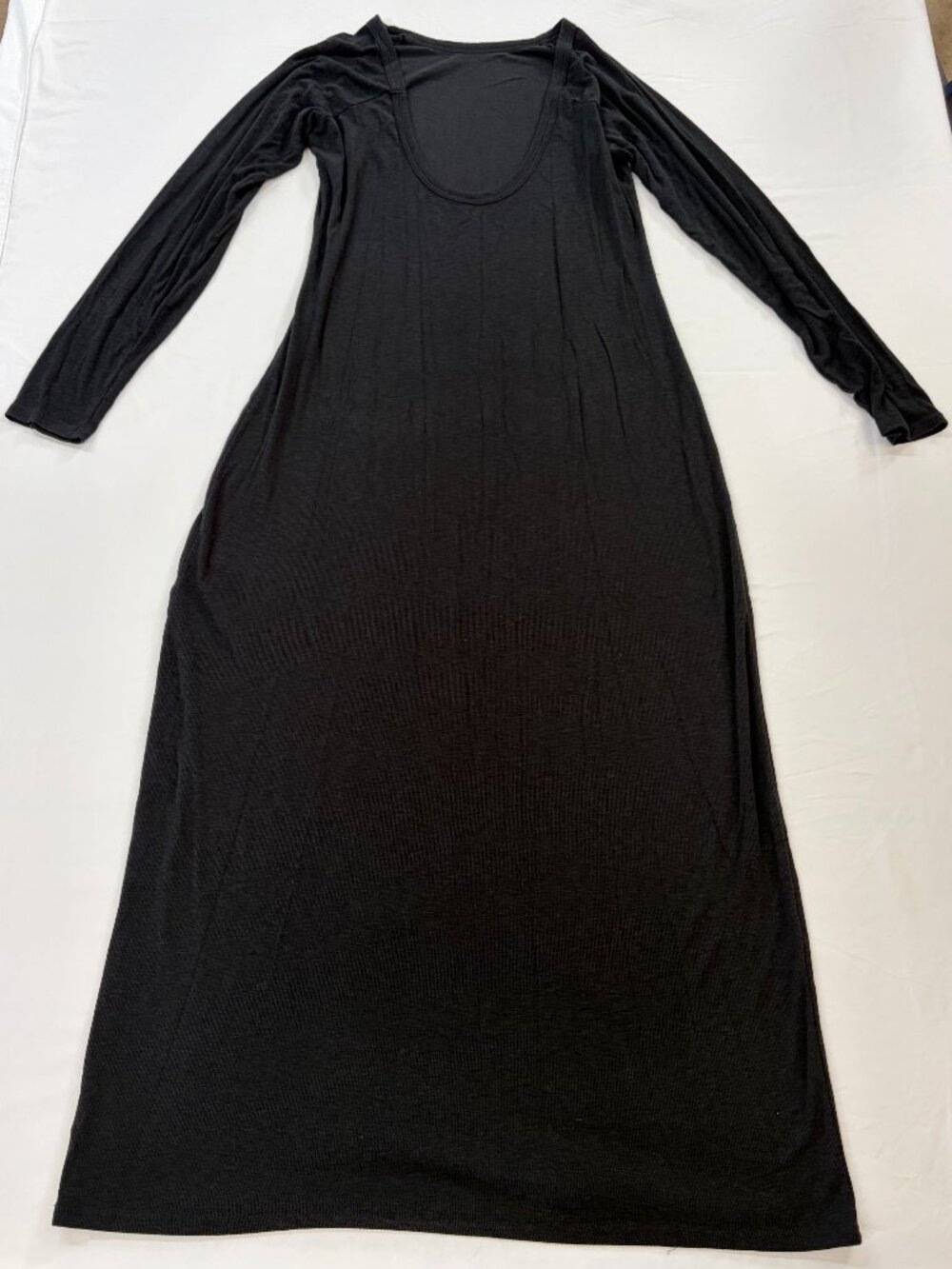 Aerie Black Viscose & Cotton, 2X Long Sleeve Dress